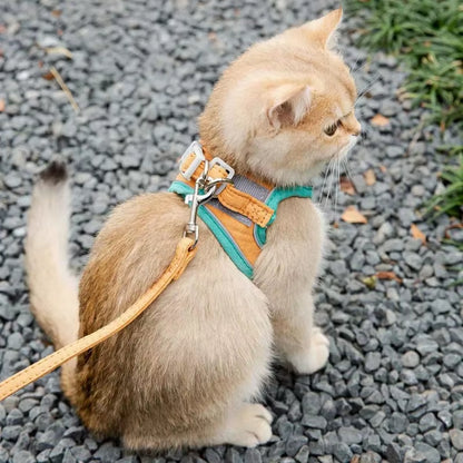 Cat Harness Leash Set for Chihuahua Accessories Dog Cat Vest Pug Leashes Walking Tools Walk Out Leads Products