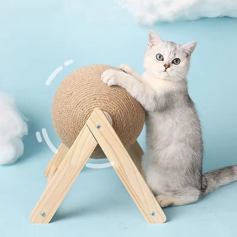 Cat Scratching Ball Toy Kitten Sisal Rope Ball Board Grinding Paws Toys Cats Scratcher Wear-Resistant Pet Furniture Supplies