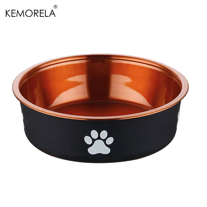 Anti-Slip Dog Bowls Small Medium and Large Dog Feeding Bowls and Water Fountains Stainless Steel Pet Feeders Pet Dog Accessories