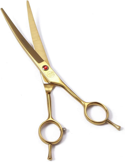 Professional Dog Grooming Scissors Set, 7 Inch/8 Inch Pet Grooming Scissors Chunkers Shears for Dog, Curved Dog Grooming Scissors, Thinning Shears for Dog with Grooming Comb