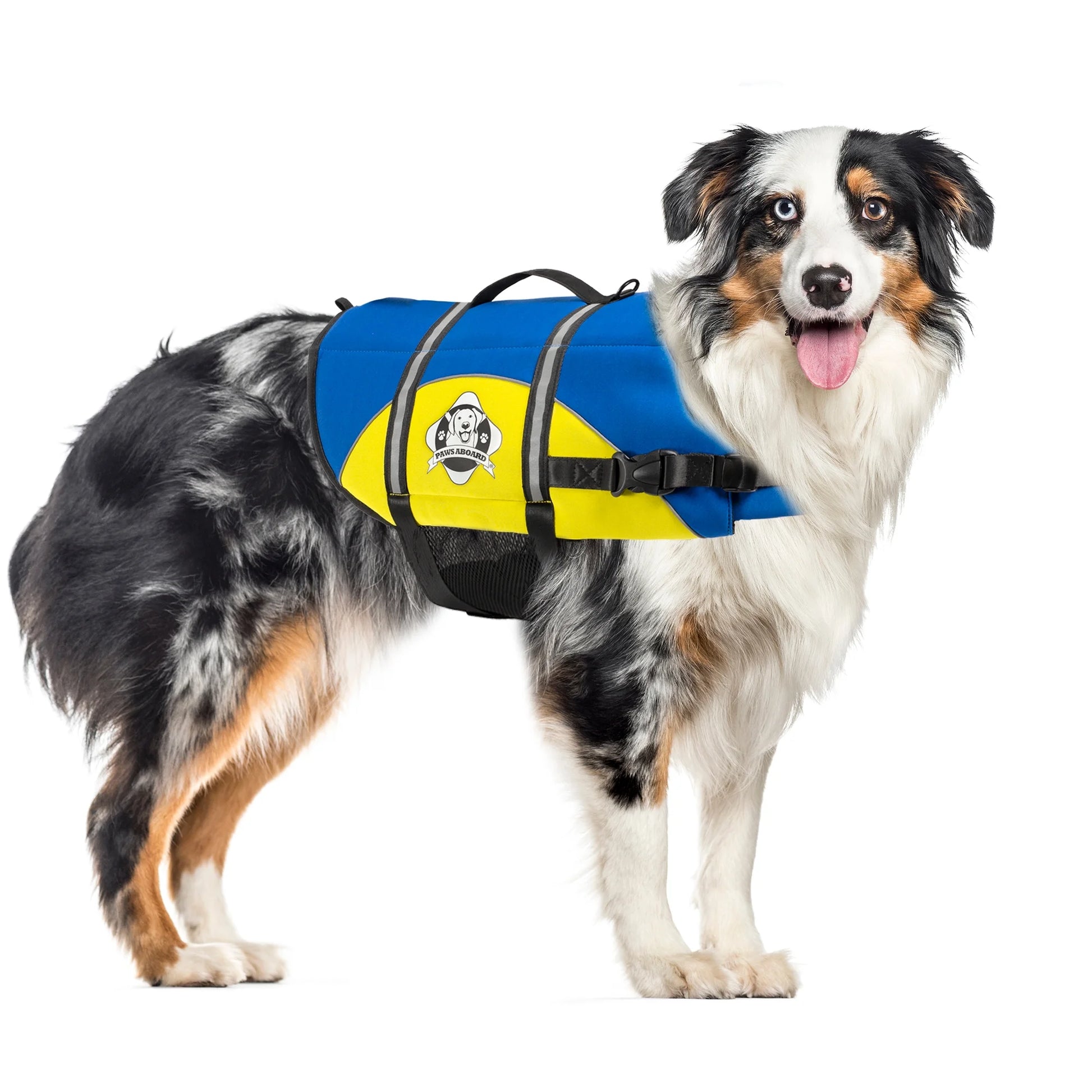 Neoprene Designer Doggy Life Jacket - Blue & Green