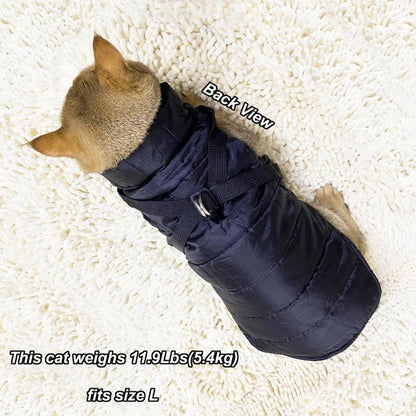 2 in 1 Pet Coat, Windproof & Durable Pet Coat, Pet Clothes for Small Medium Large Dogs & Cats, Keep Pet Warm and Safe