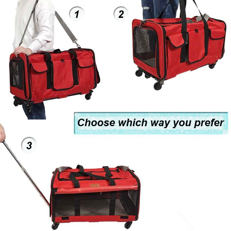 Bigger Size Removable Dog Carrier for Pet-Travel Wheeled Dog Stroller