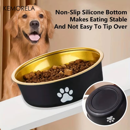 Anti-Slip Dog Bowls Small Medium and Large Dog Feeding Bowls and Water Fountains Stainless Steel Pet Feeders Pet Dog Accessories