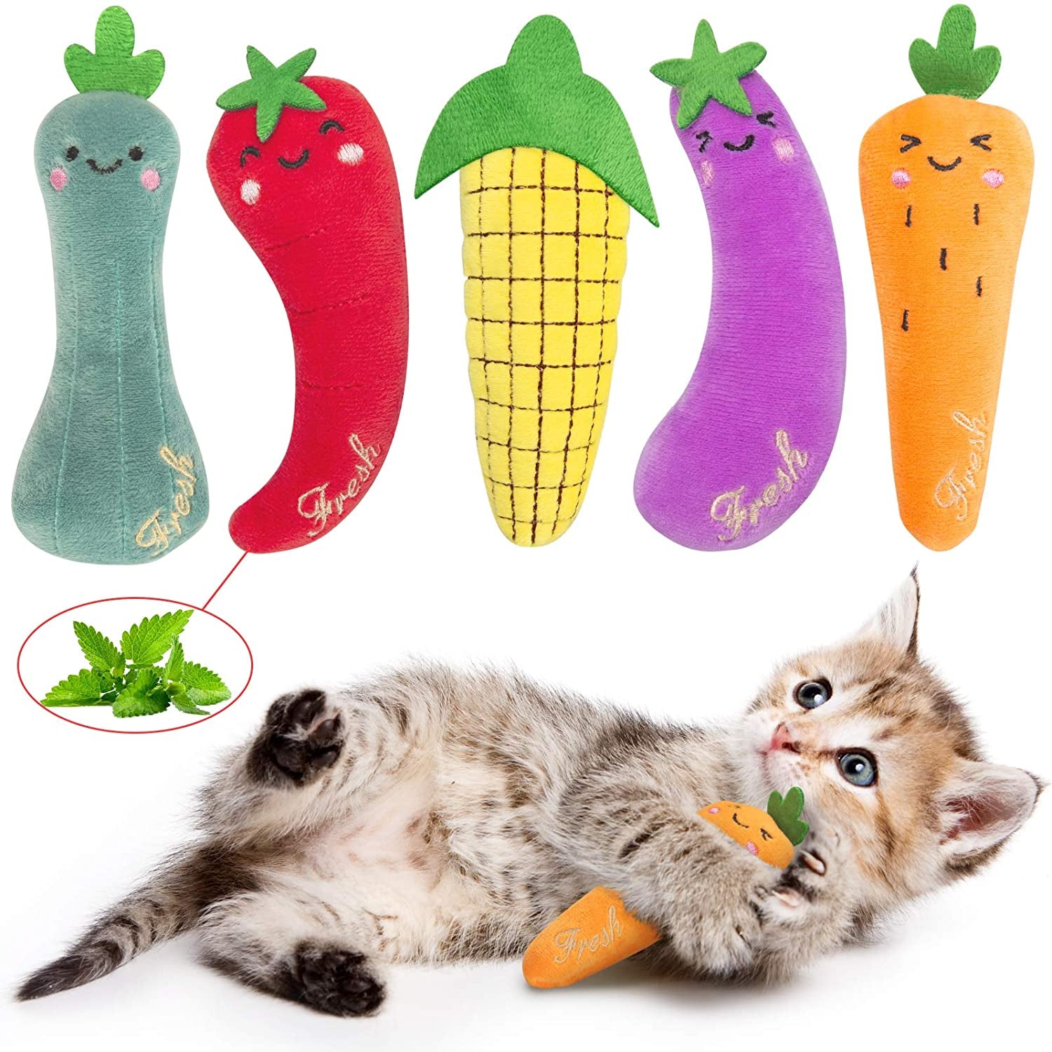 Premium Interactive Catnip Toys for Indoor Cats and Kittens - Chew and Pillow Options