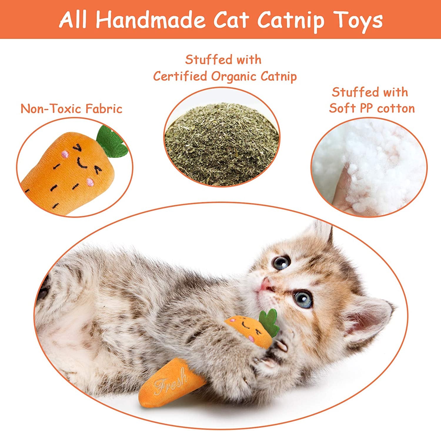 Premium Interactive Catnip Toys for Indoor Cats and Kittens - Chew and Pillow Options