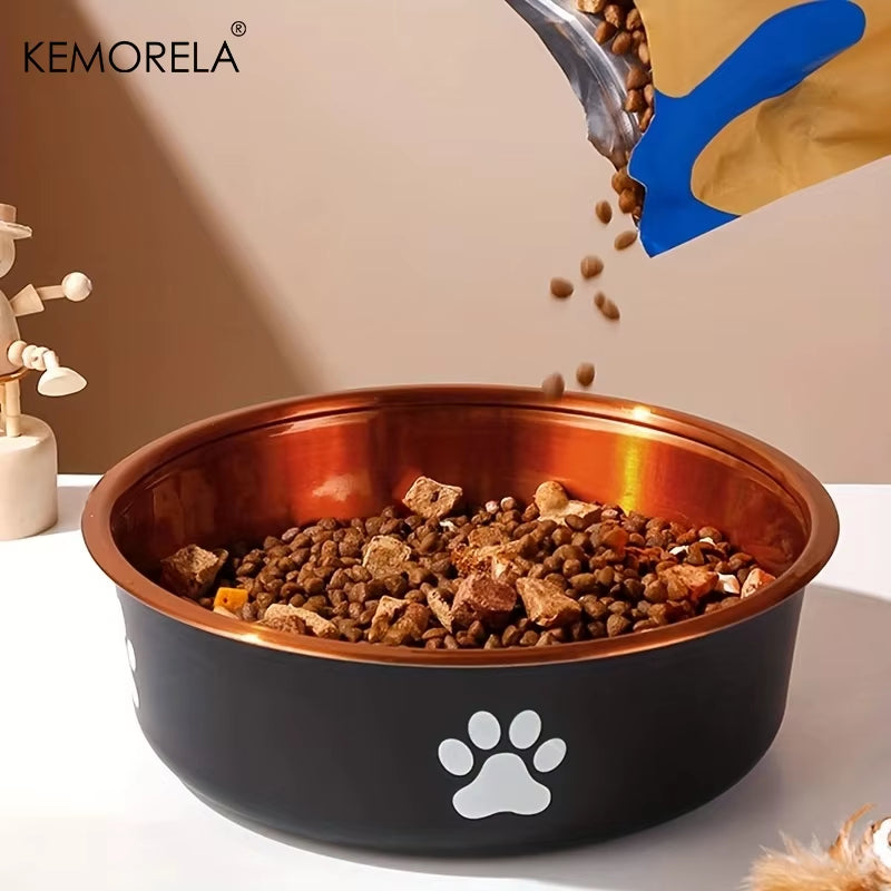 Anti-Slip Dog Bowls Small Medium and Large Dog Feeding Bowls and Water Fountains Stainless Steel Pet Feeders Pet Dog Accessories