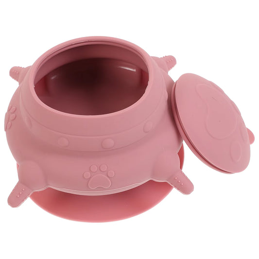 Silicone Puppy Milk Feeder Nursing Bowl Kitten Water Feeding Container with 4 Teats Pacifiers Pet Feeder