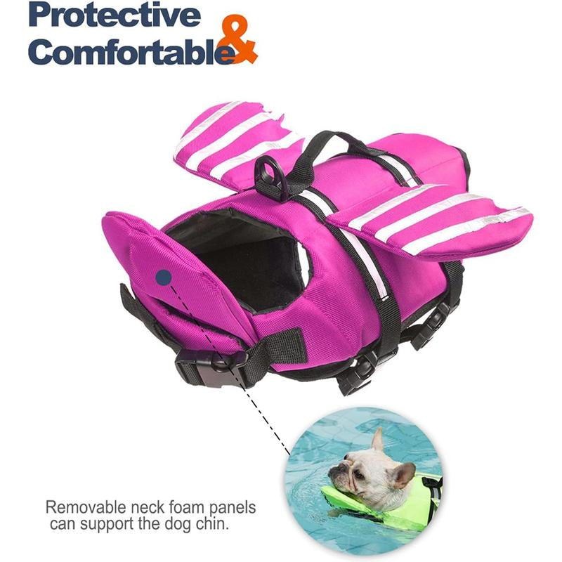 Pet Lifejacket, Reflective Dog Life Jacket, Waterproof Dogs Life Jacket, High Visibility Flotation Pet Safety Swim Vest, Comfortable Pet Protective Swimwear