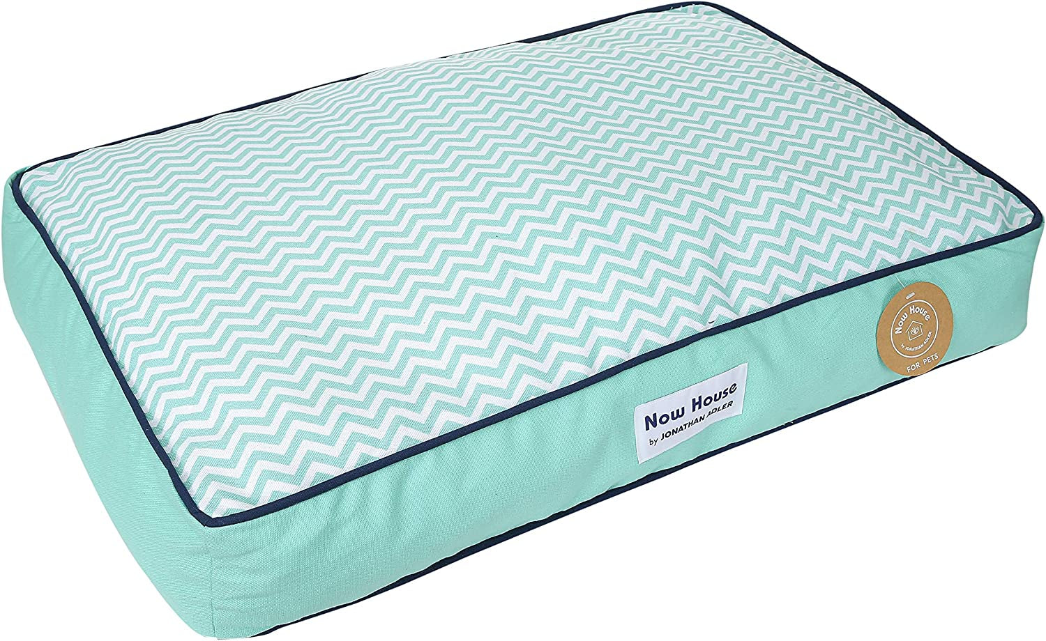 Now House for Pets by  Medium Teal Chevron Washable Dog Bed for Medium Dogs