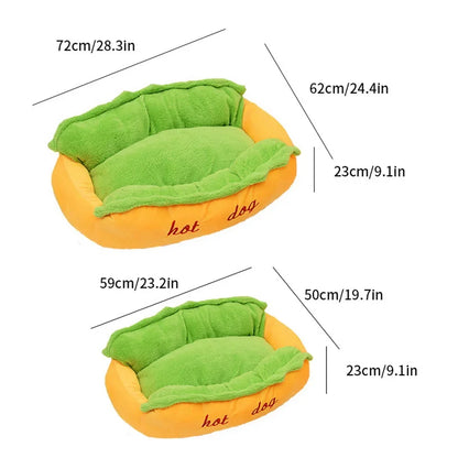 Pet Bed Hot Dog House Lounger Bed Kennel Mat Soft Fiber Pet Dog Puppy Warm Removable Washable Waterlon for Cats